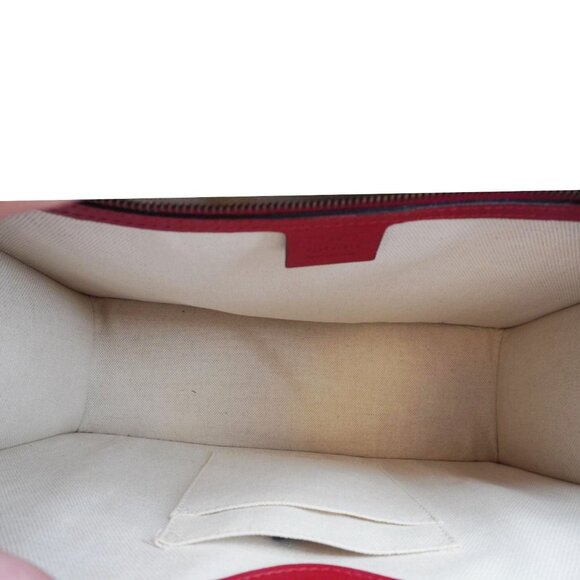 Gucci Animalier Leather Top Handle Crossbody Bag Red 431277 - Picture 11 of 13